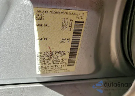 2015 Nissan Altima 2.5 z USA, uszkodzony, nr VIN 1N4AL3AP1FN397857